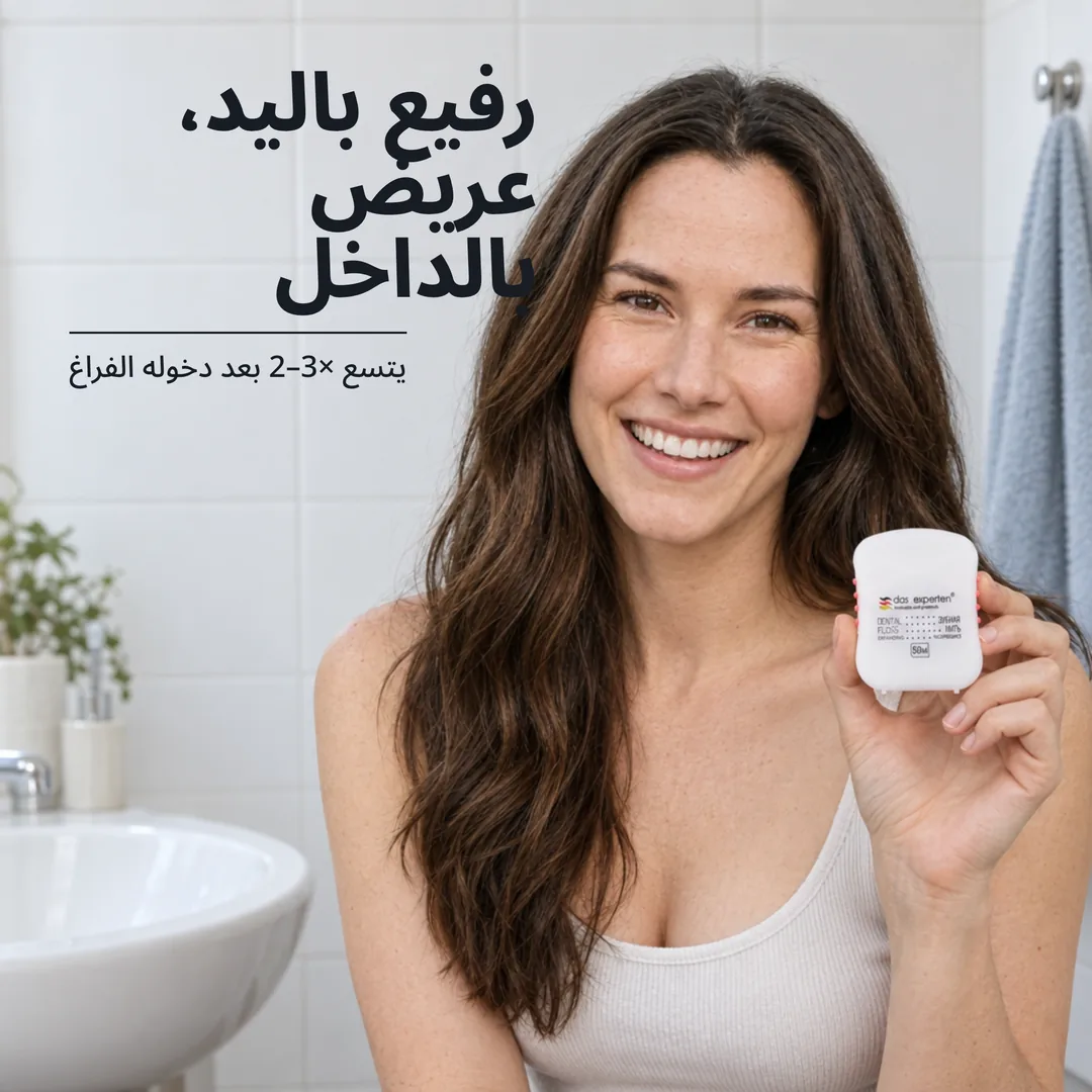 رفيع باليد، عريض بالداخل — يتسع 2–3× بعد دخوله الفراغ