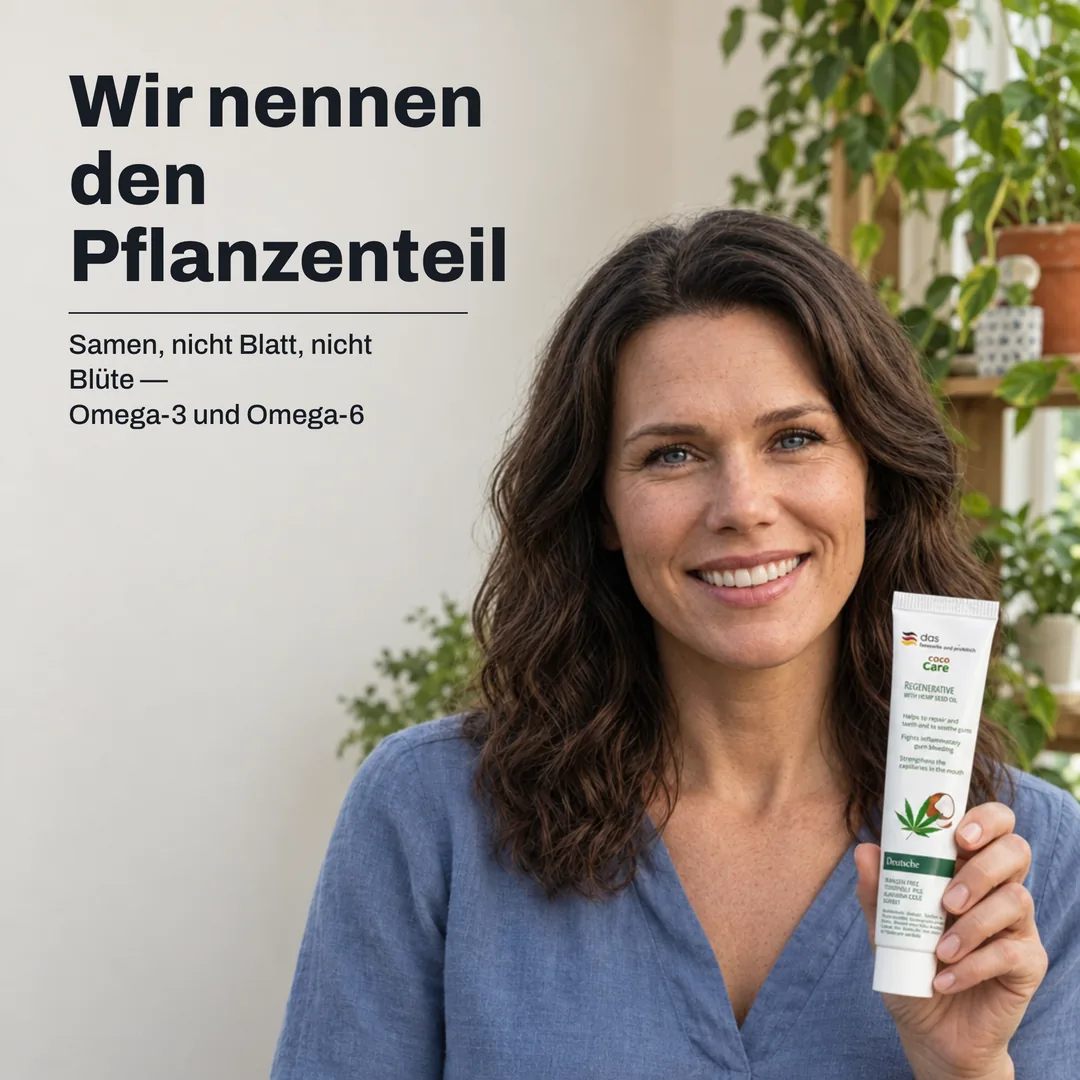 Wir nennen den Pflanzenteil — Samen, nicht Blatt, nicht Blüte — Omega-3 und Omega-6