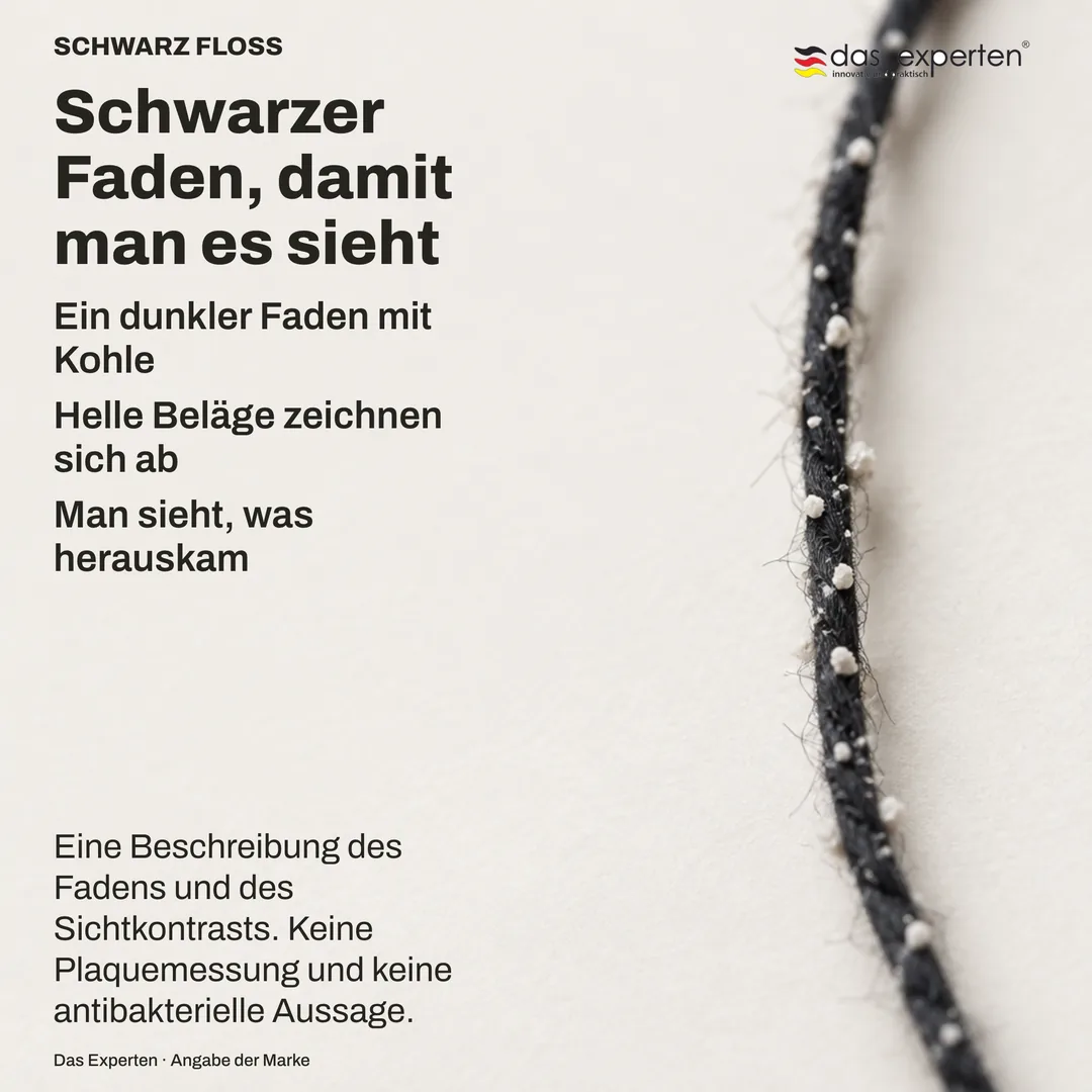 Kontraststudie: helles Material auf einem dunklen feinen Faden, allein die Sichtbarkeit des einen auf dem anderen
