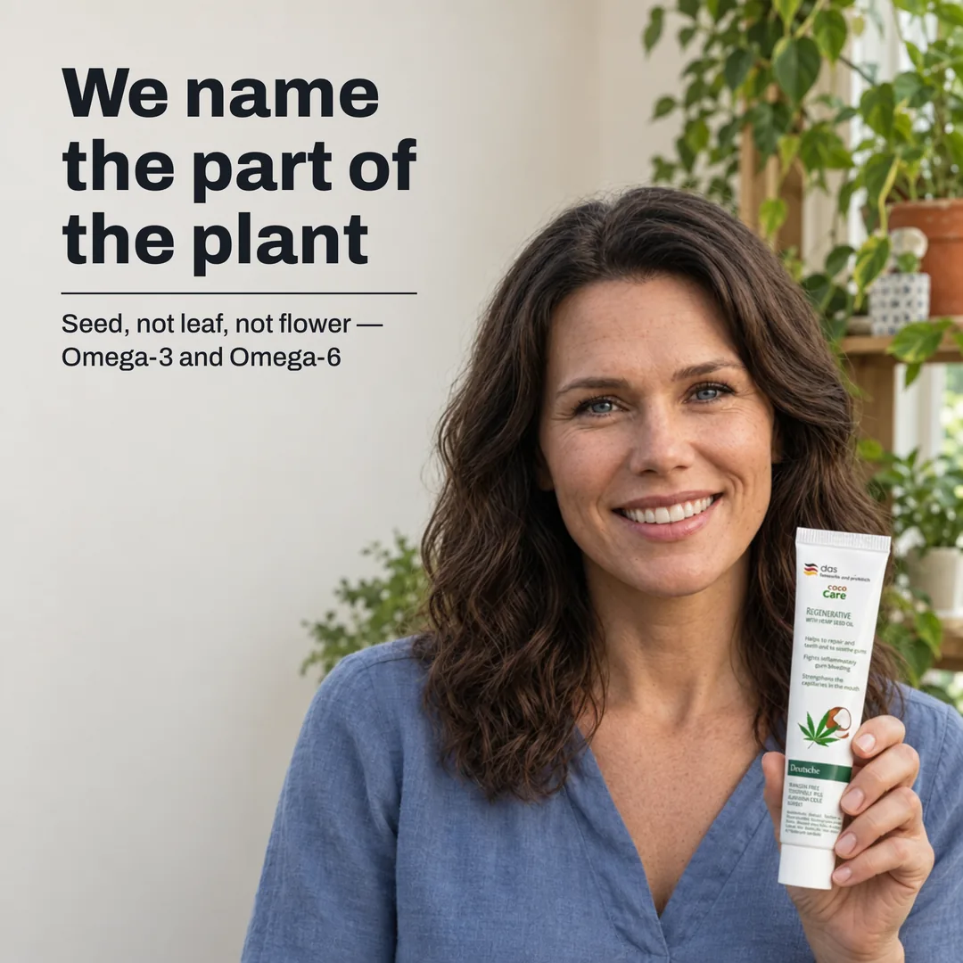 We name the part of the plant — Seed, not leaf, not flower — Omega-3 and Omega-6
