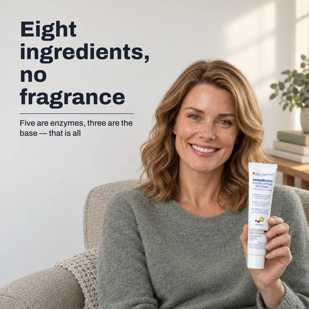 Eight ingredients, no fragrance — Five are enzymes, three are the base — that is all