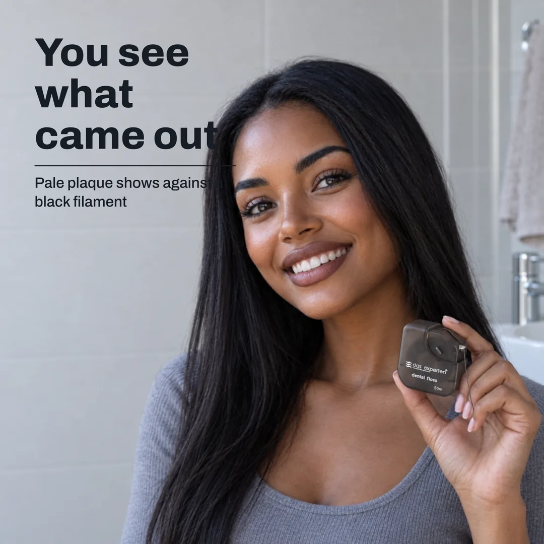 You see what came out — Pale plaque shows against a black filament