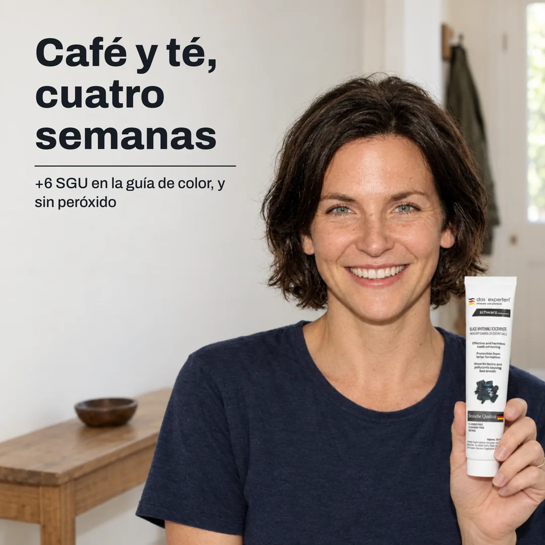 Café y té, cuatro semanas — +6 SGU en la guía de color, y sin peróxido