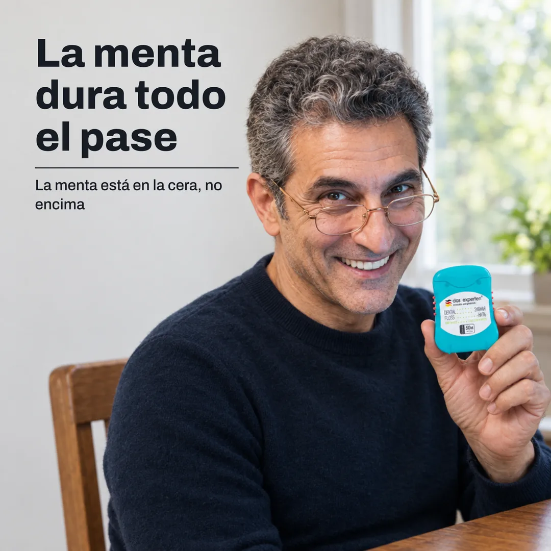La menta dura todo el pase — La menta está en la cera, no encima