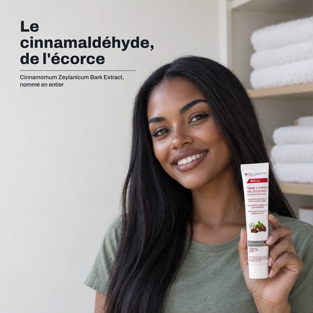 Le cinnamaldéhyde, de l'écorce — Cinnamomum Zeylanicum Bark Extract, nommé en entier