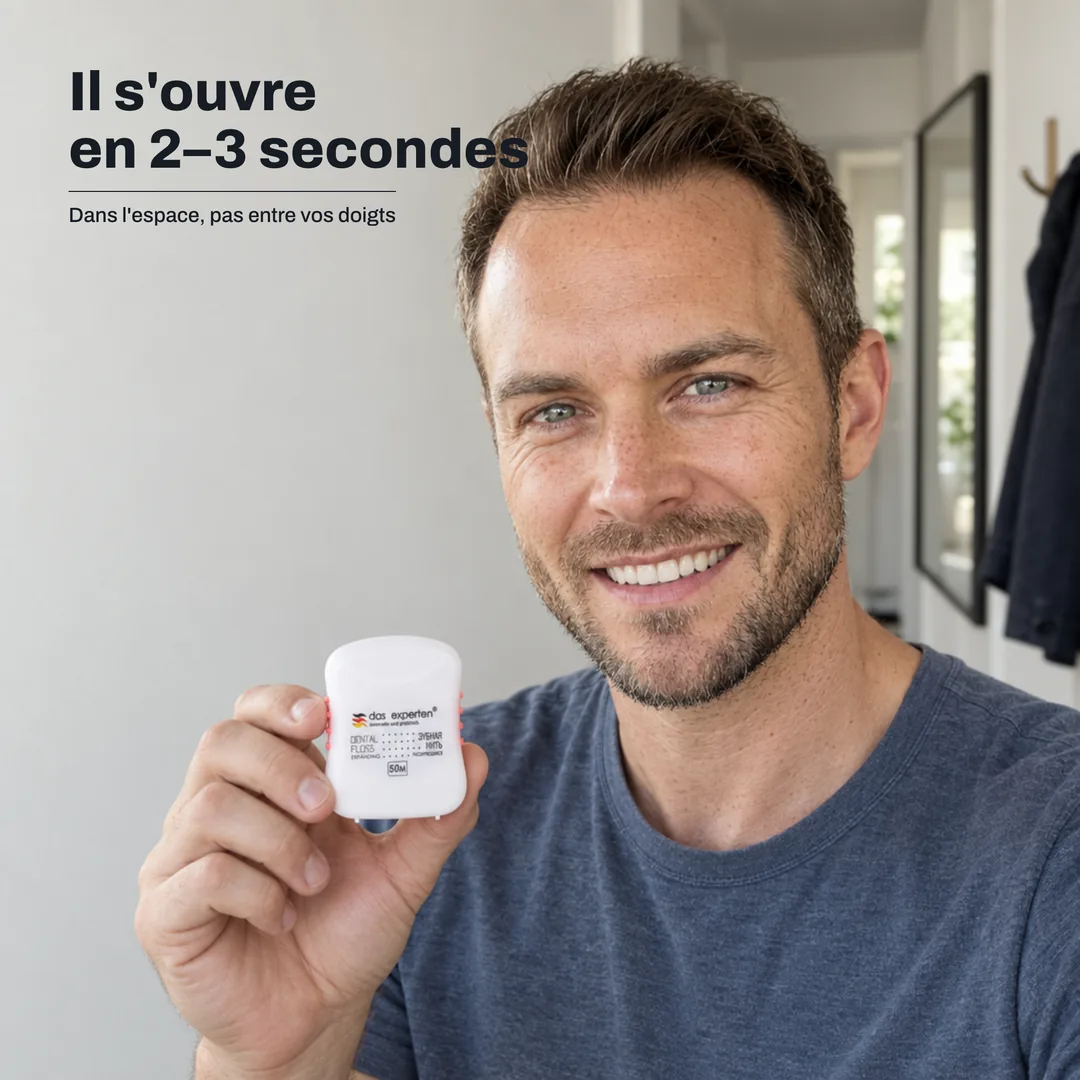Il s'ouvre en 2–3 secondes — Dans l'espace, pas entre vos doigts