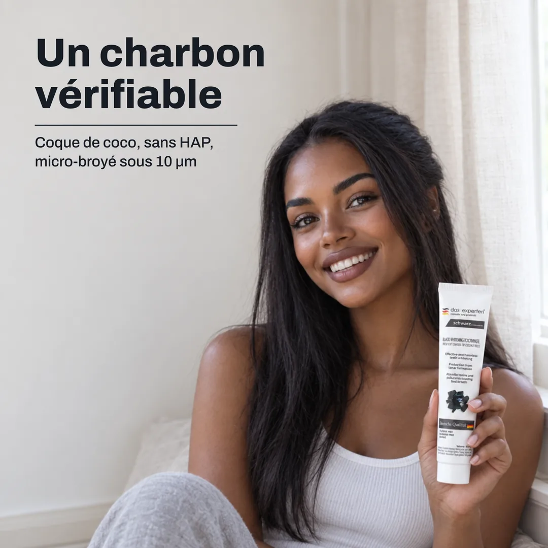 Un charbon vérifiable — Coque de coco, sans HAP, micro-broyé sous 10 μm
