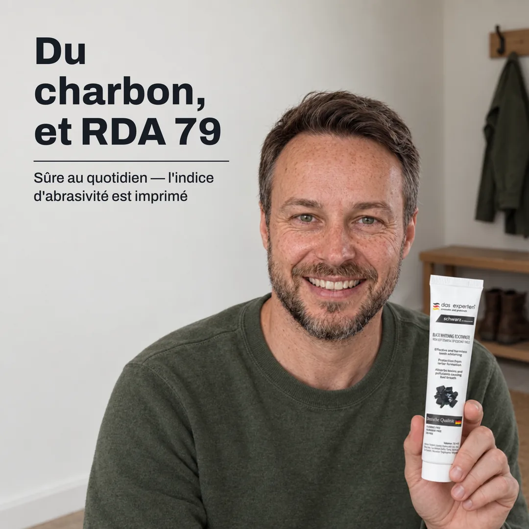 Du charbon, et RDA 79 — Sûre au quotidien — l'indice d'abrasivité est imprimé