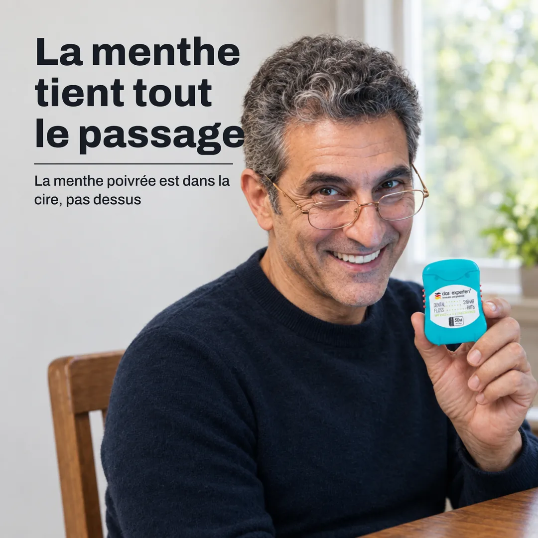 La menthe tient tout le passage — La menthe poivrée est dans la cire, pas dessus