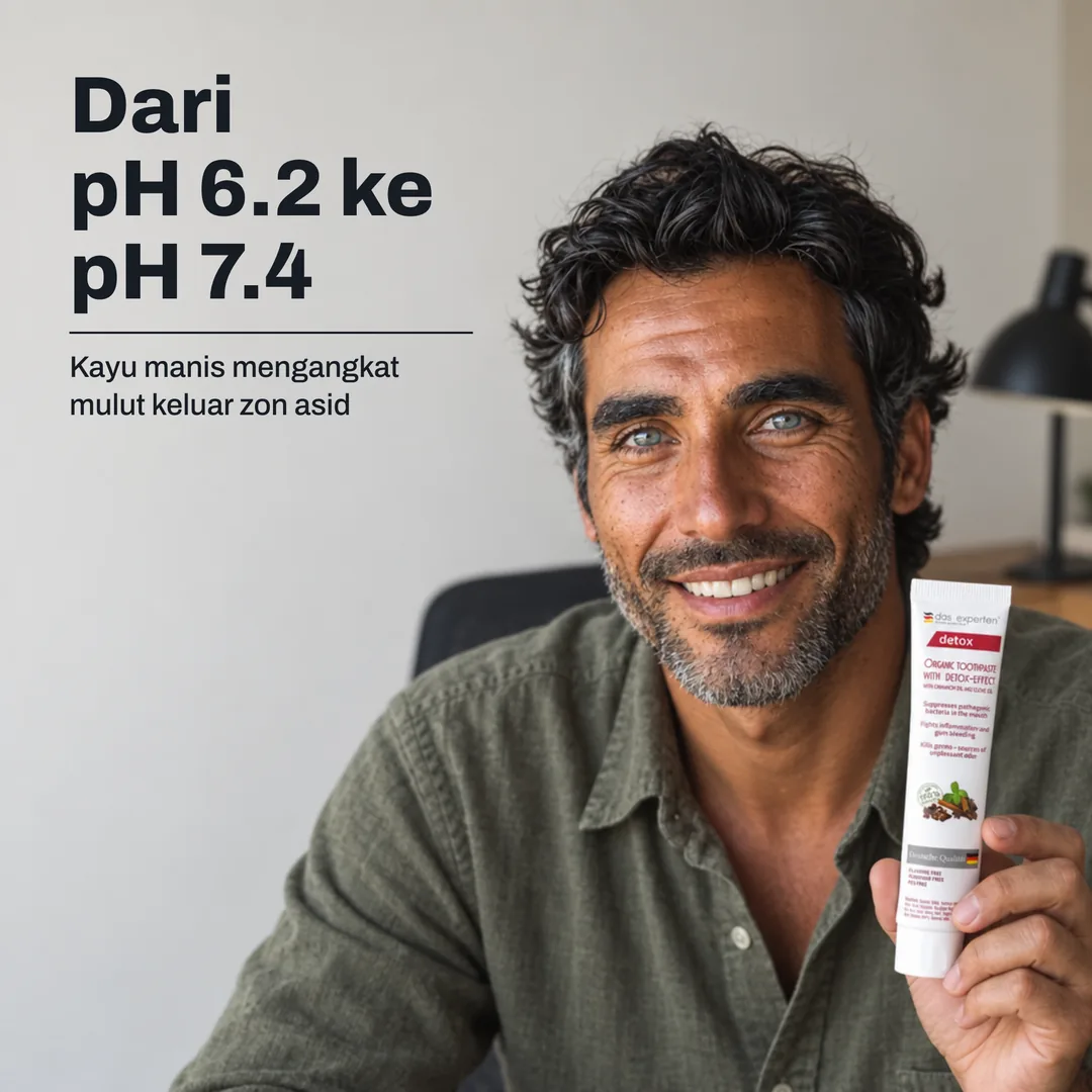 Dari pH 6.2 ke pH 7.4 — Kayu manis mengangkat mulut keluar zon asid