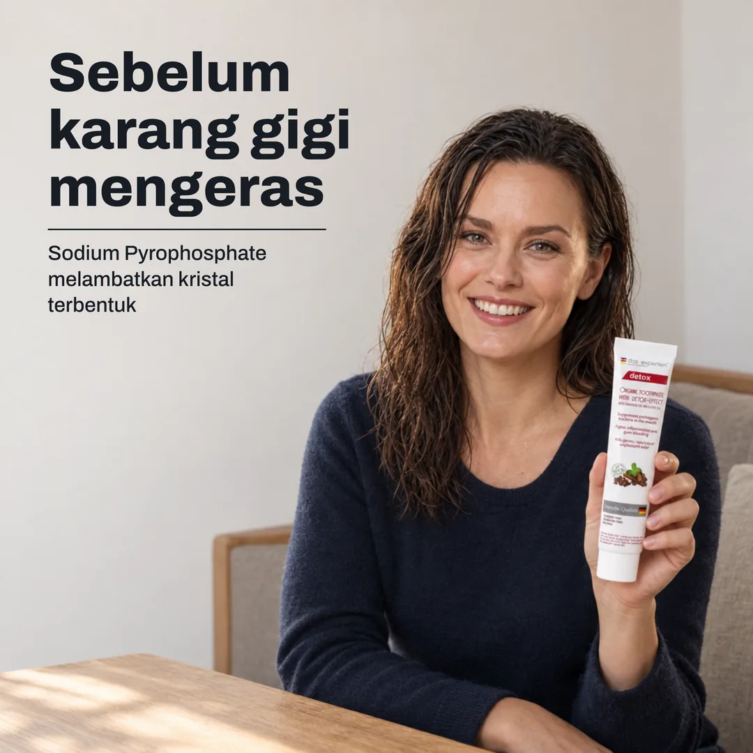 Sebelum karang gigi mengeras — Sodium Pyrophosphate melambatkan kristal terbentuk
