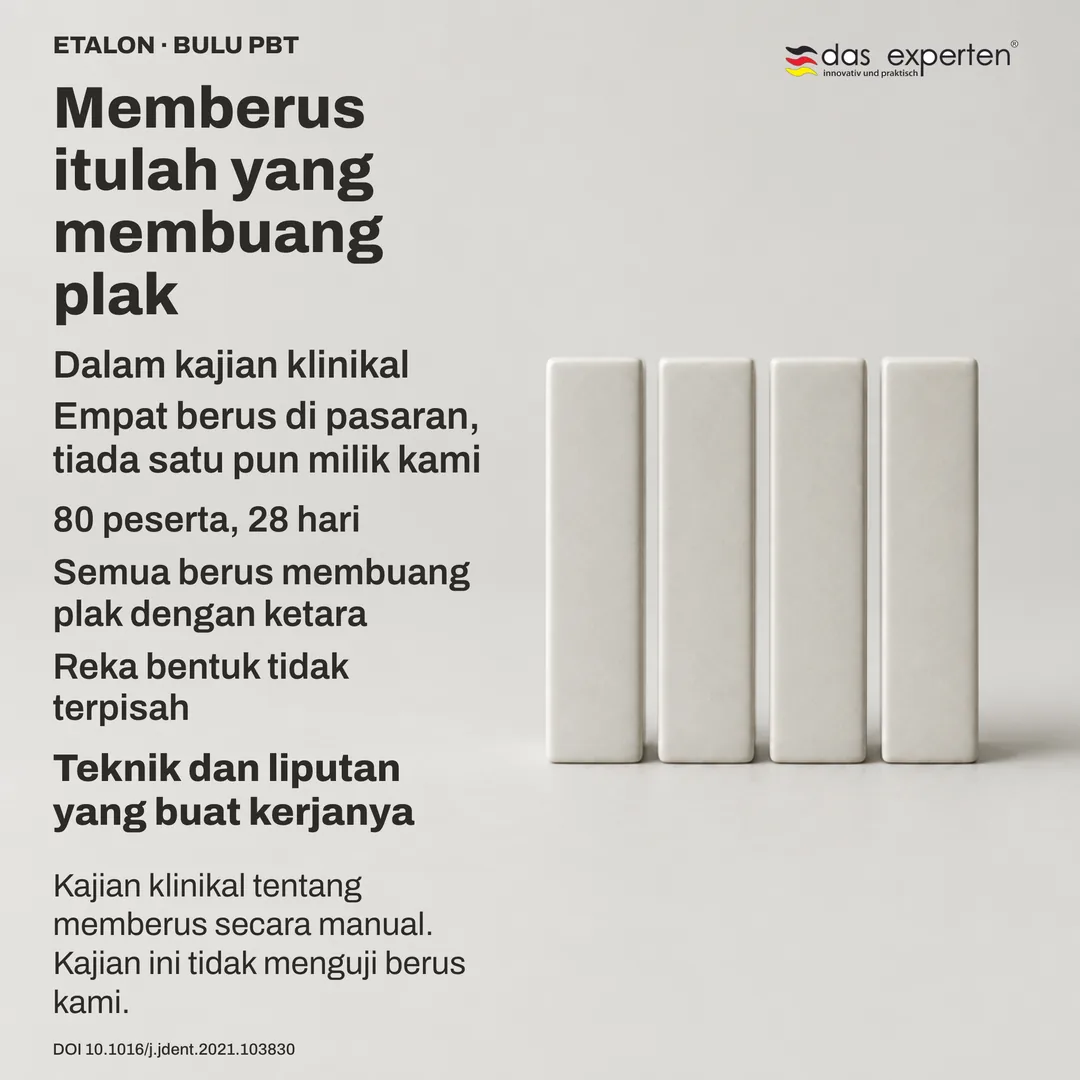 Skema kajian: empat reka bentuk tanpa nama sebagai penanda neutral pada satu indeks plak, berkumpul rapat