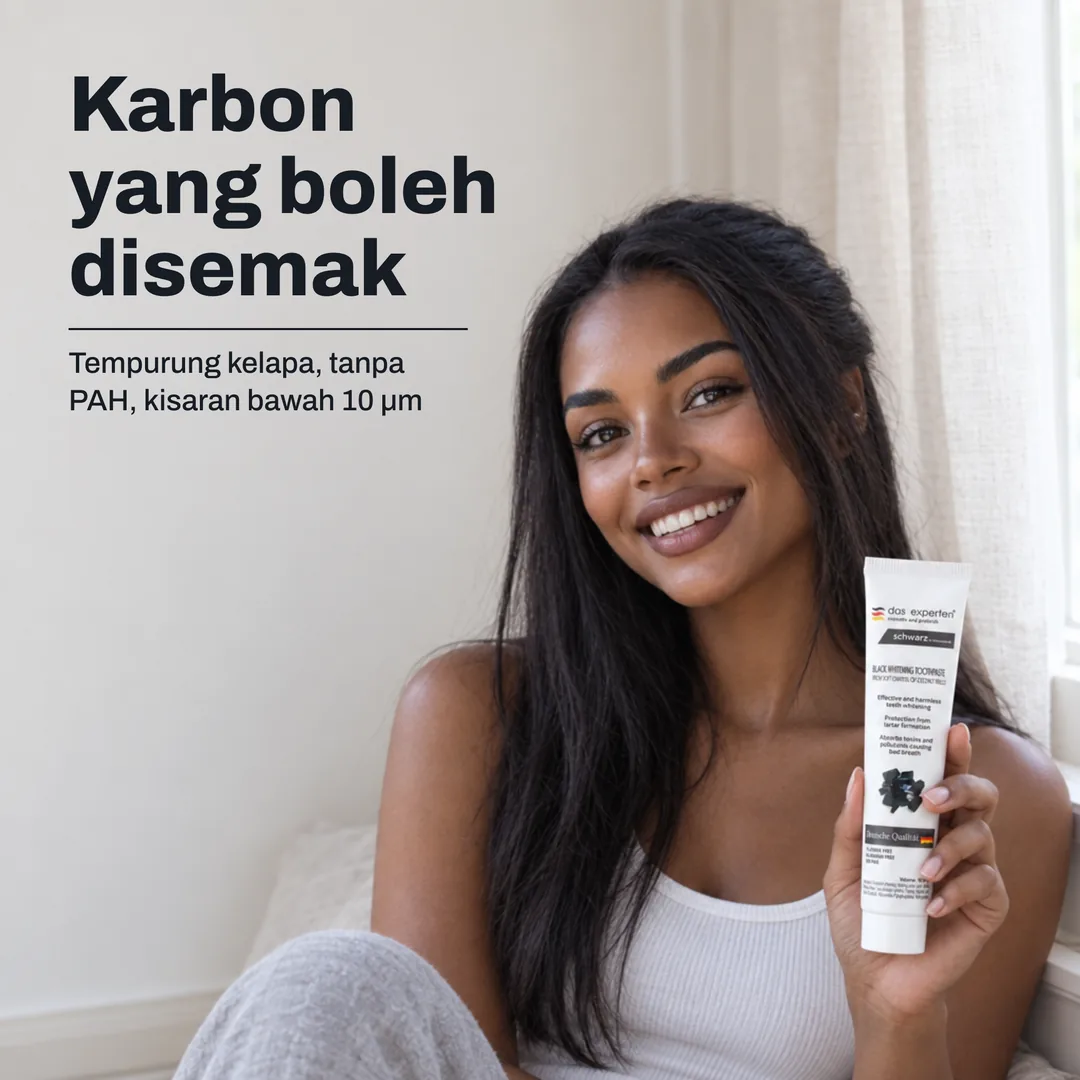 Karbon yang boleh disemak — Tempurung kelapa, tanpa PAH, kisaran bawah 10 μm
