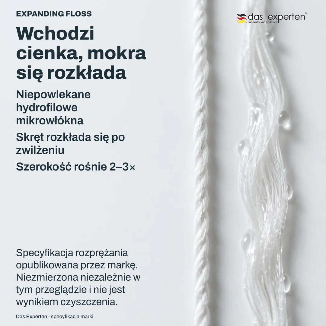 Studium materiału: pęczek cienkich włókien, suchy i ściśnięty z jednej strony, zwilżony i rozłożony z drugiej