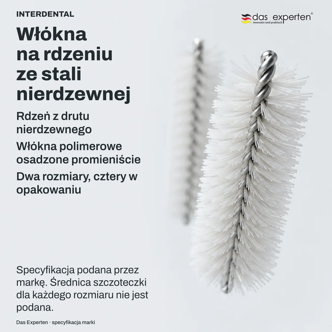 Studium konstrukcji: rdzeń z drutu z promieniście osadzonymi włóknami, schemat i dwa abstrakcyjne znaczniki rozmiaru