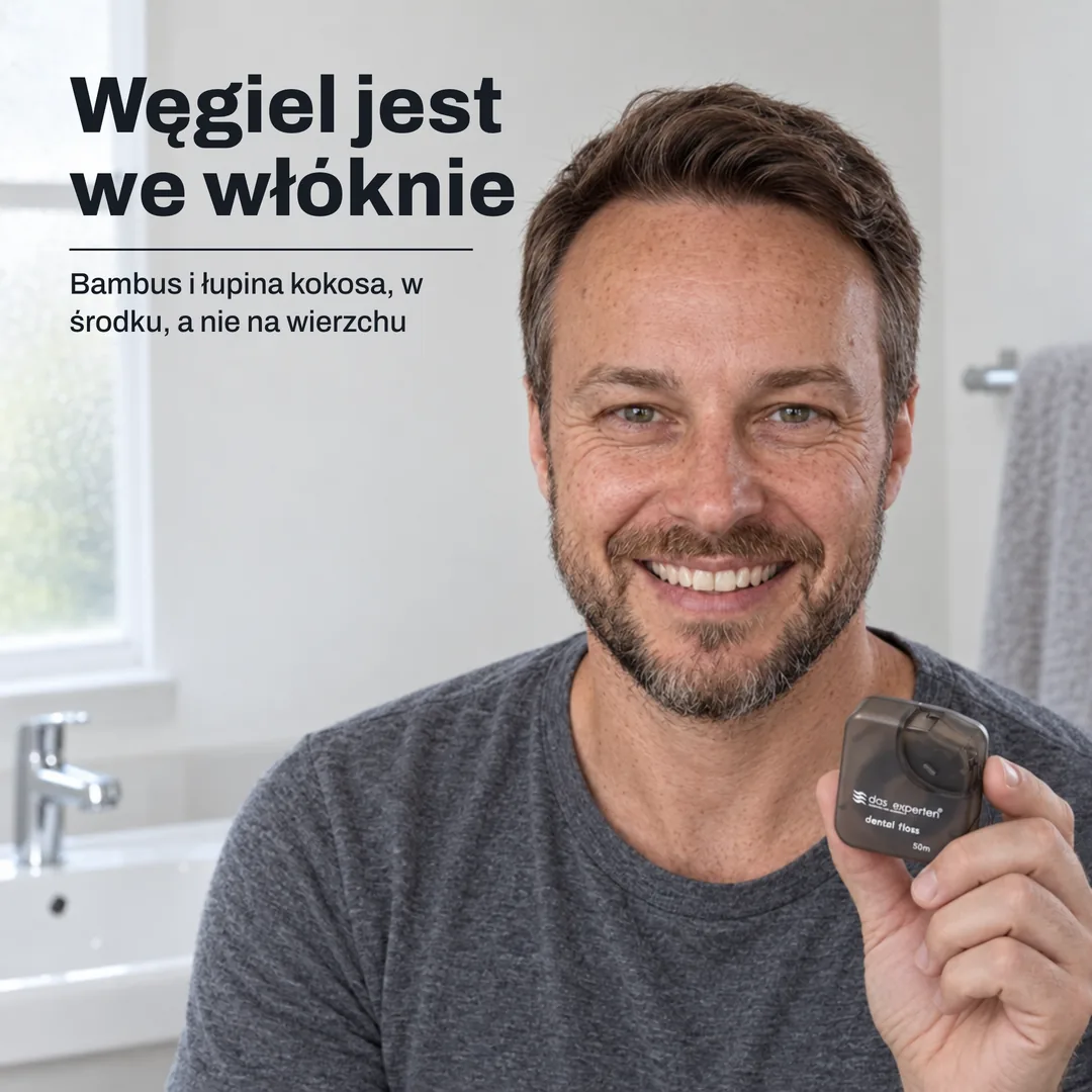 Węgiel jest we włóknie — Bambus i łupina kokosa, w środku, a nie na wierzchu