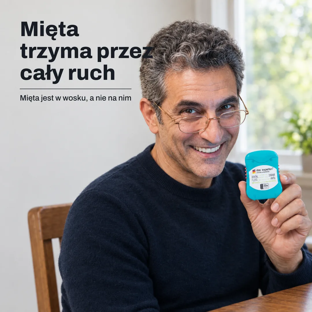 Mięta trzyma przez cały ruch — Mięta jest w wosku, a nie na nim