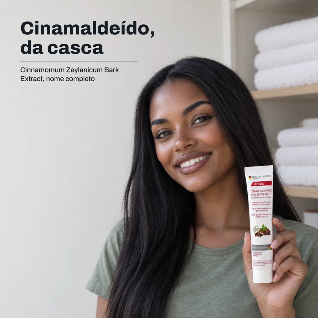 Cinamaldeído, da casca — Cinnamomum Zeylanicum Bark Extract, nome completo