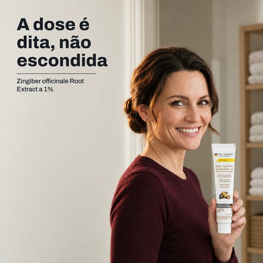 A dose é dita, não escondida — Zingiber officinale Root Extract a 1%