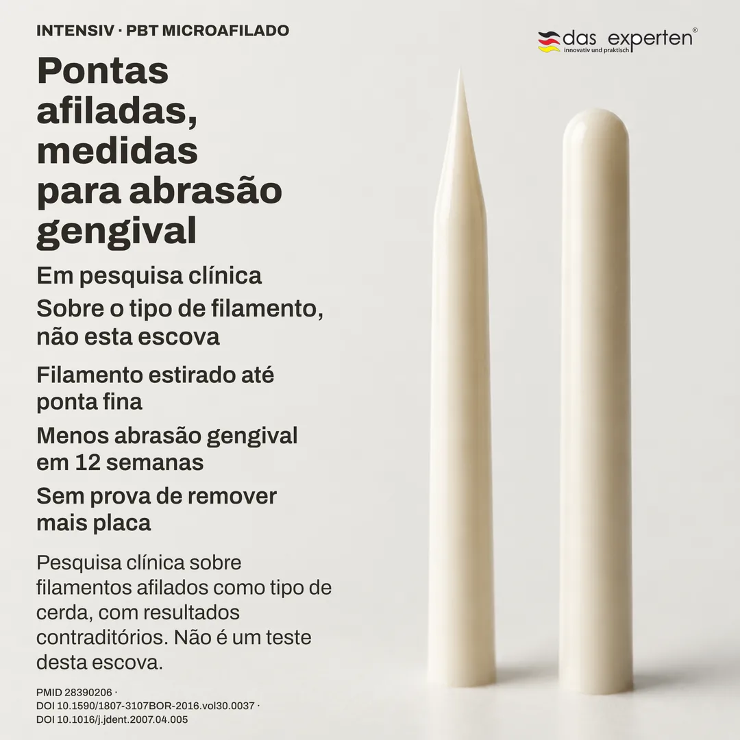 Estudo de geometria: um perfil de ponta afilada ao lado de um de ponta arredondada, esquemas em escala não literal