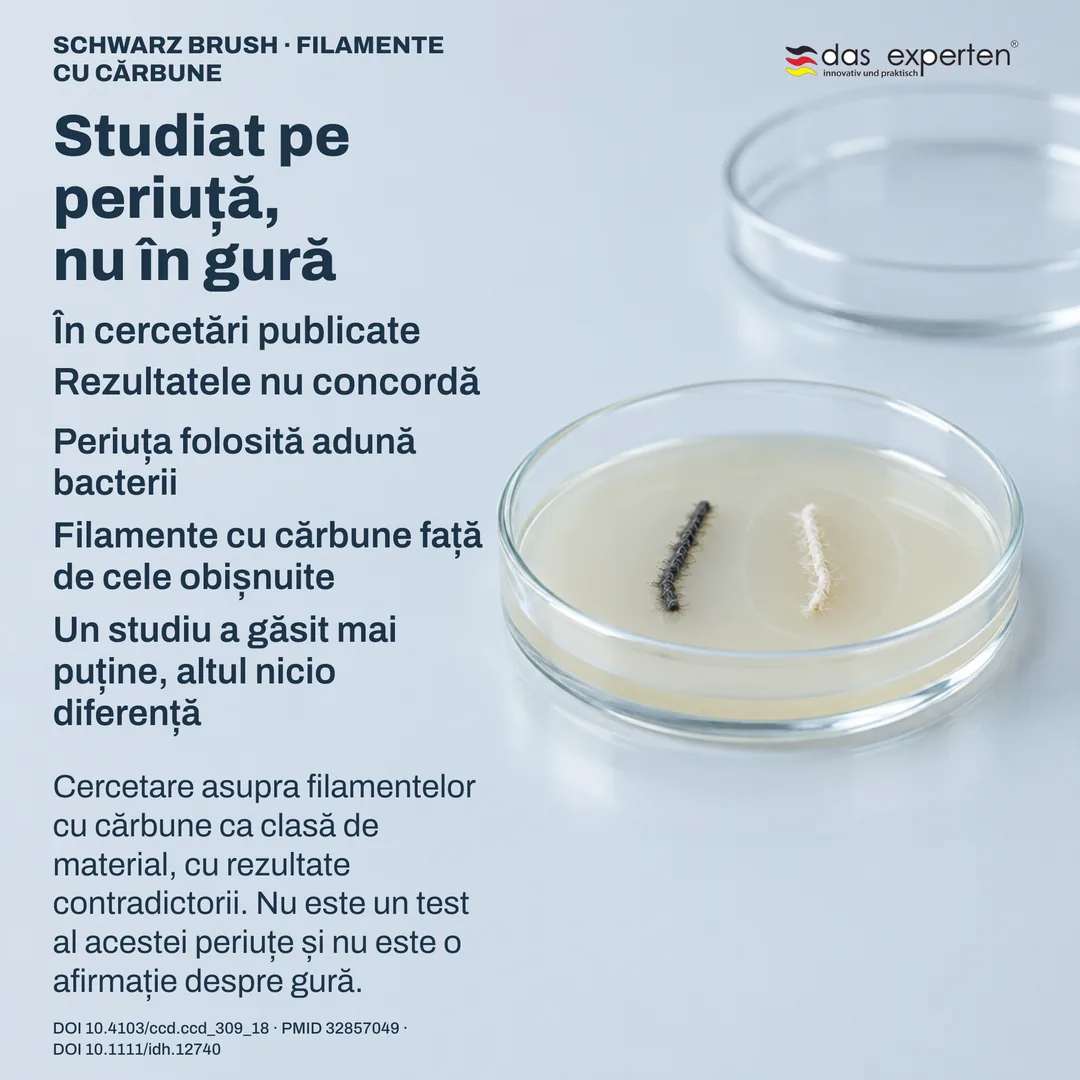 Comparație de laborator: două probe de filament pe o placă de cultură, cu o zonă măsurată în jurul uneia, cercetare