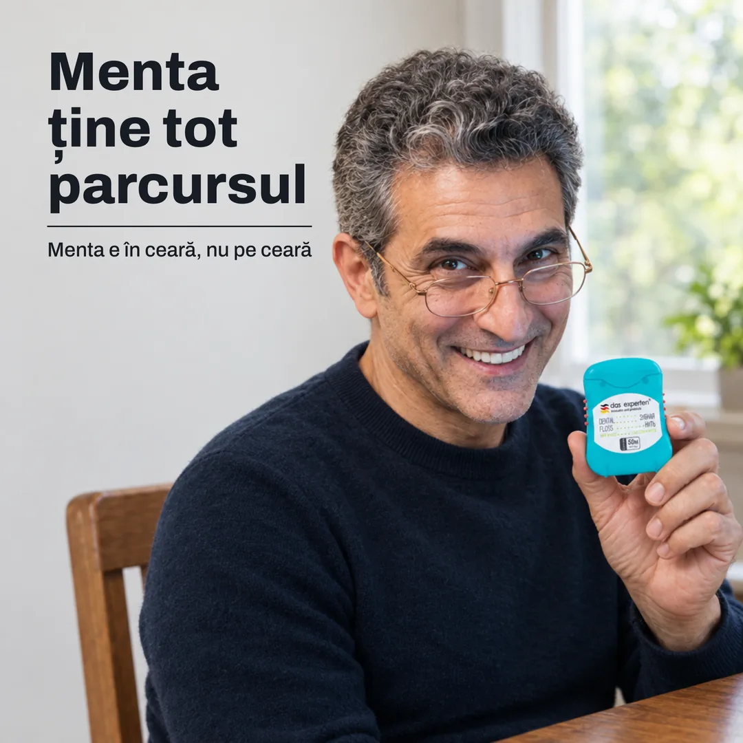 Menta ține tot parcursul — Menta e în ceară, nu pe ceară
