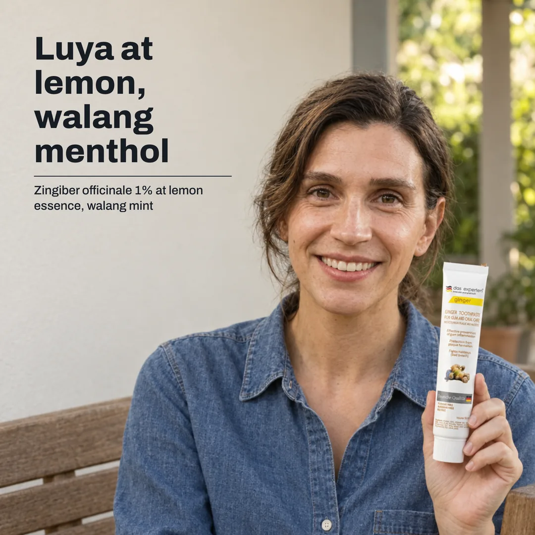 Luya at lemon, walang menthol — Zingiber officinale 1% at lemon essence, walang mint