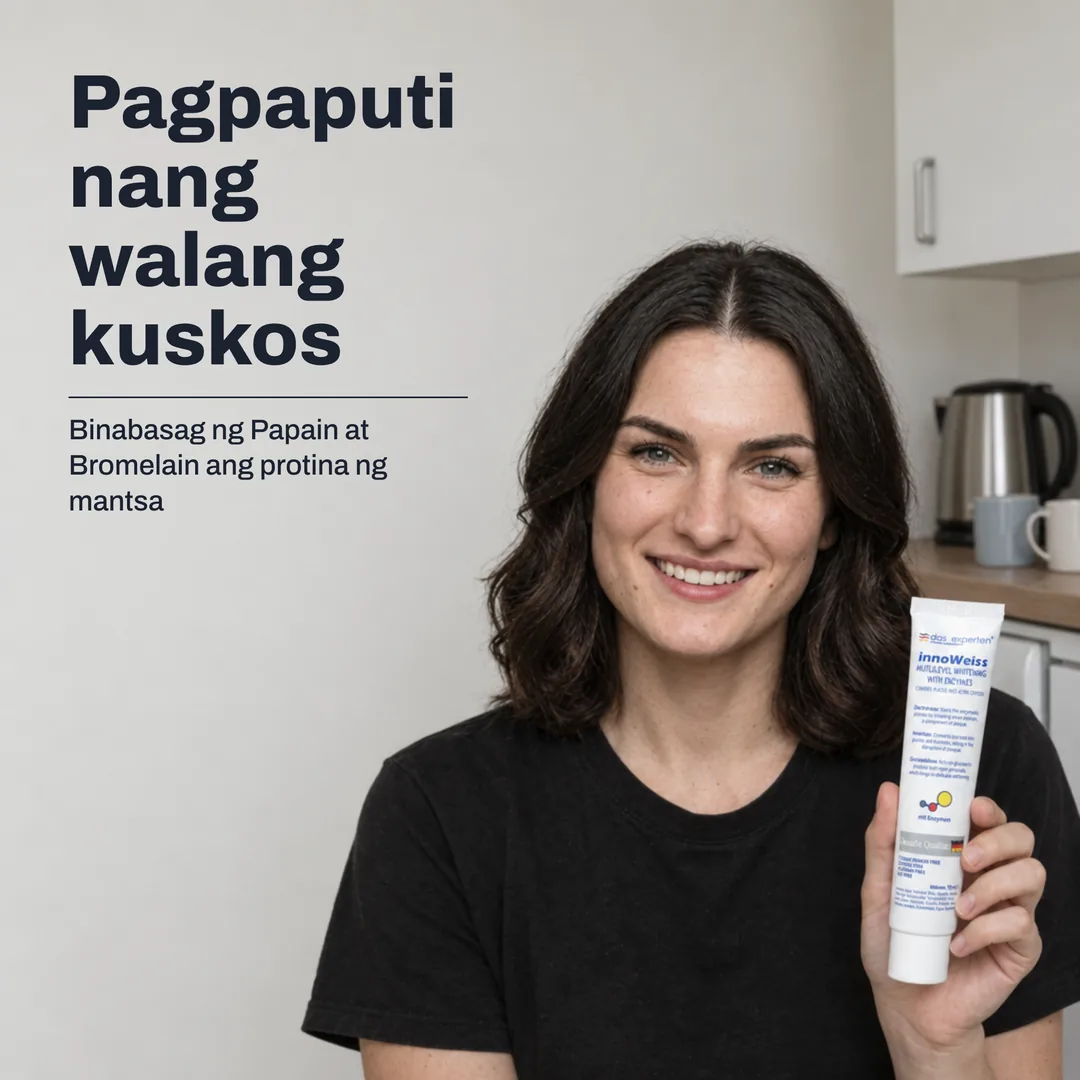 Pagpaputi nang walang kuskos — Binabasag ng Papain at Bromelain ang protina ng mantsa