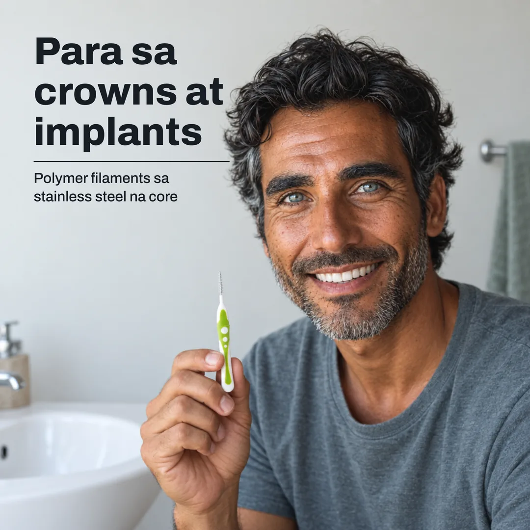 Para sa crowns at implants — Polymer filaments sa stainless steel na core