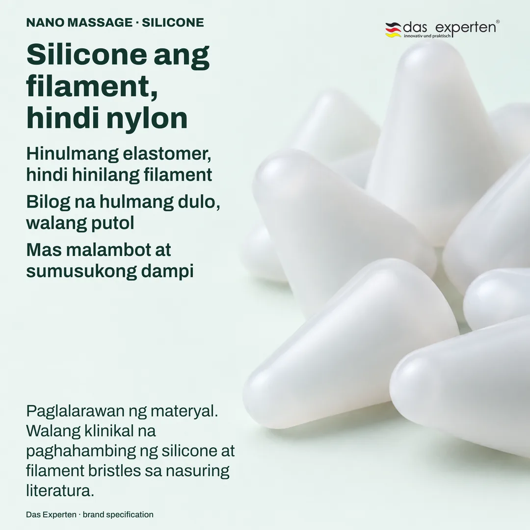 Pag-aaral ng texture ng hinulmang silicone tips sa di-literal na sukat: ang ibabaw ng materyal at bilog nitong dulo