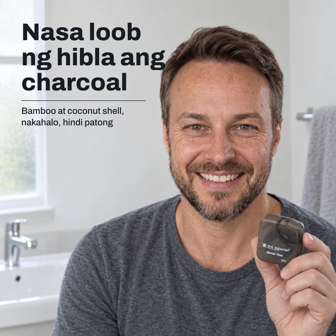 Nasa loob ng hibla ang charcoal — Bamboo at coconut shell, nakahalo, hindi patong