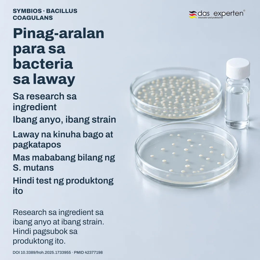 Eksena sa laboratoryo: may label na laway at culture plates — research sa ingredient, hindi sa produktong ito