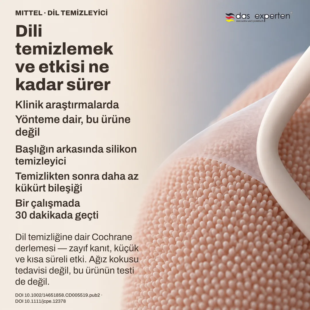 Ölçüm incelemesi: şematik bir dil yüzeyinde ilerleyen temizleme kenarı ve kısa sürede düşen kükürt değeri