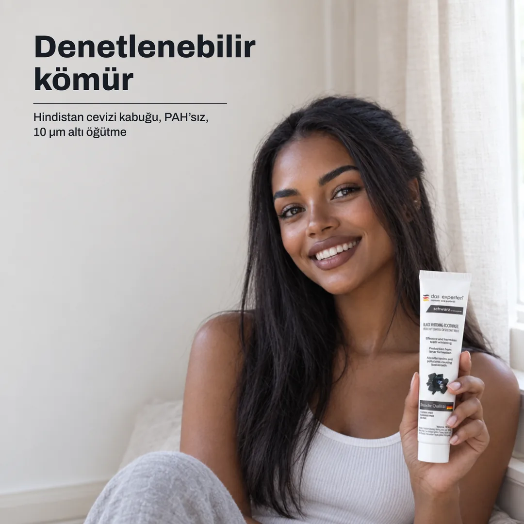 Denetlenebilir kömür — Hindistan cevizi kabuğu, PAH’sız, 10 μm altı öğütme