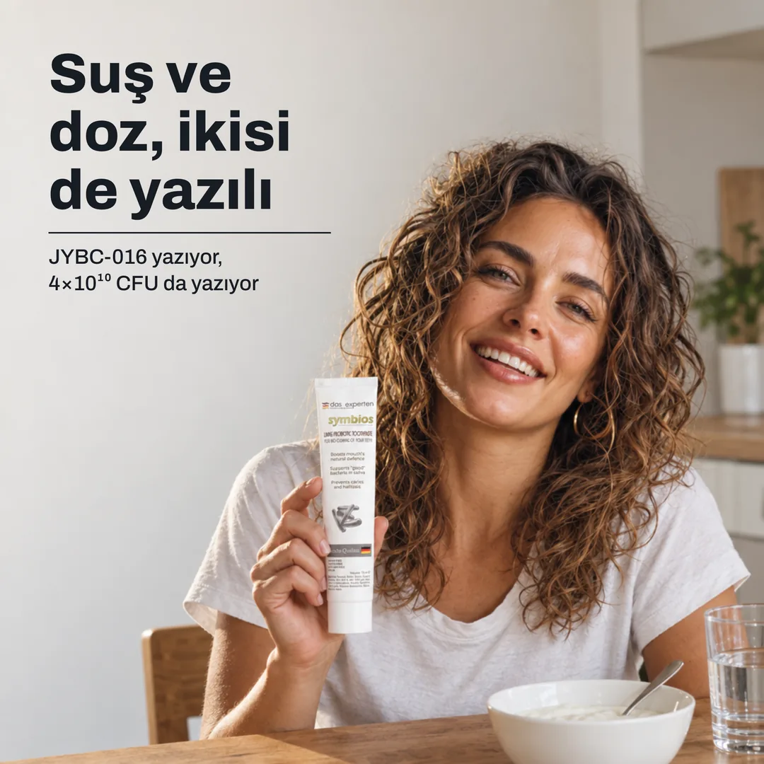 Suş ve doz, ikisi de yazılı — JYBC-016 yazıyor, 4×10¹⁰ CFU da yazıyor