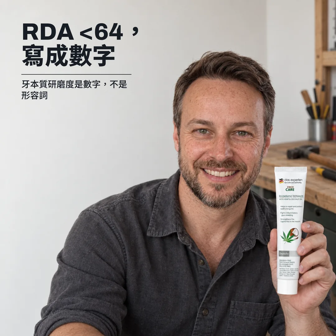 RDA <64,寫成數字 — 牙本質研磨度是數字,不是形容詞