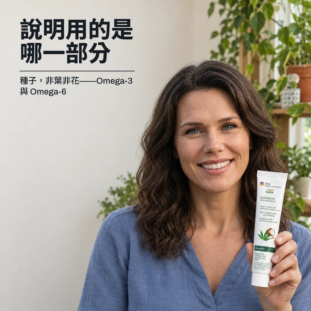 說明用的是哪一部分 — 種子,非葉非花——Omega-3 與 Omega-6