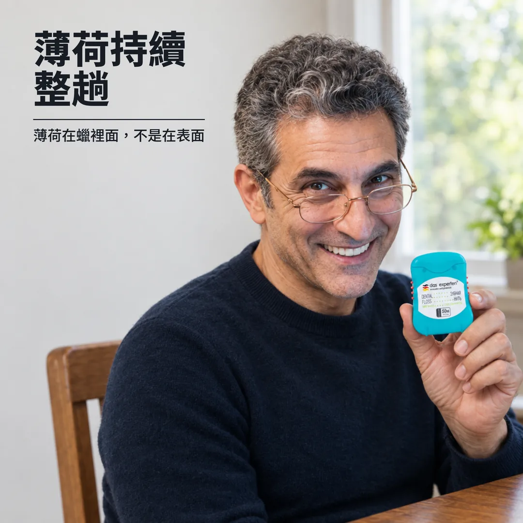 薄荷持續整趟 — 薄荷在蠟裡面,不是在表面